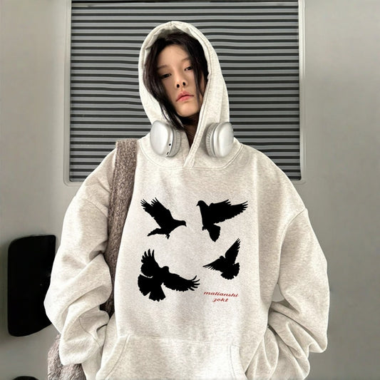 【トップス】ストリート プリント フード付き アバンギャルド ゆったり パーカー【FCシリーズ】