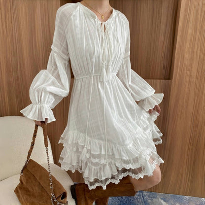 【ワンピース】春秋 存在感抜群 スウィート 若見え 高品質 長袖ワンピース【SNシリーズ】