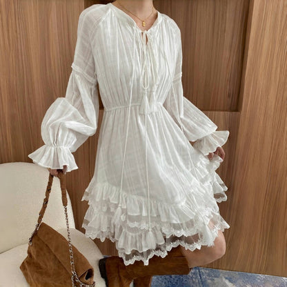 【ワンピース】春秋 存在感抜群 スウィート 若見え 高品質 長袖ワンピース【SNシリーズ】