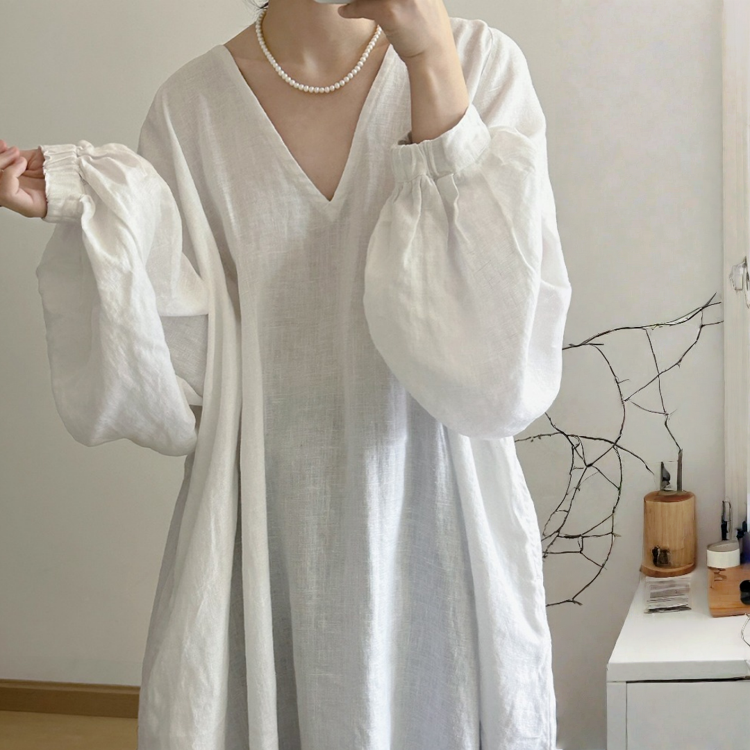 【ワンピース】春 秋 夏 リラックス風 ゆったり Vネック ワンピース 【JZシリーズ】