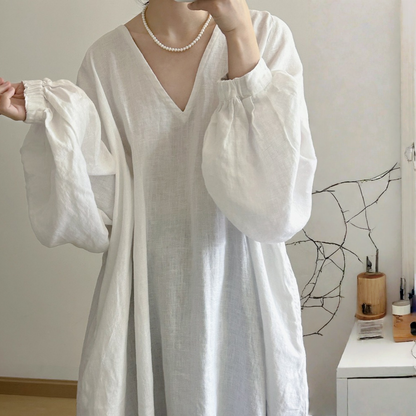 【ワンピース】春 秋 夏 リラックス風 ゆったり Vネック ワンピース 【JZシリーズ】
