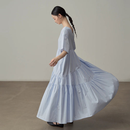 【ワンピース】新作 フランス風 リゾートスタイル Vネック ゆるシルエット 半袖ワンピース【JZシリーズ】