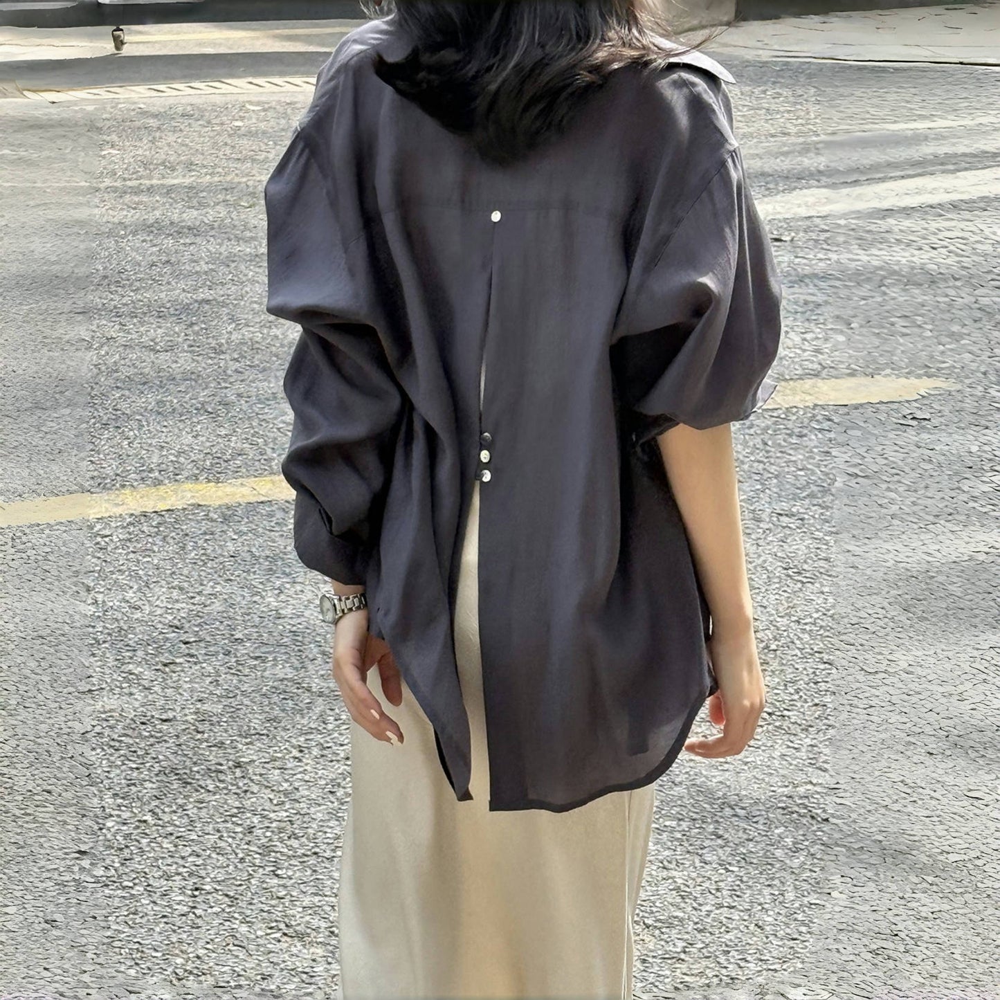 【トップス】夏 日焼け止め ルーズ シャツ 【SNシリーズ】