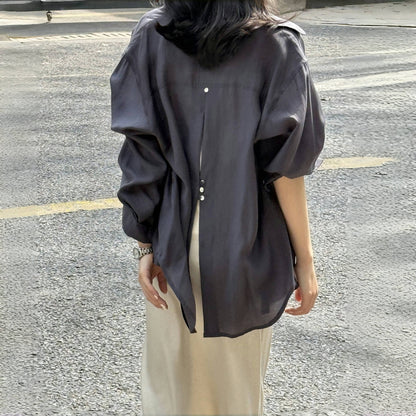 【トップス】夏 日焼け止め ルーズ シャツ 【SNシリーズ】