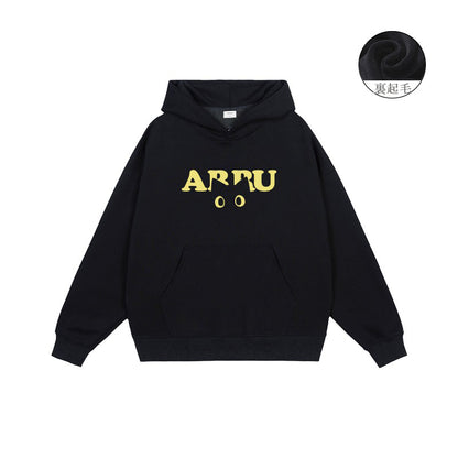 全7色【トップス】👀猫プリント キャットアイ パーカー 秋冬 ユニセックス ペア着用OK ストリート【FCシリーズ】