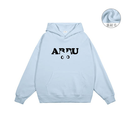 全7色【トップス】👀猫プリント キャットアイ パーカー 秋冬 ユニセックス ペア着用OK ストリート【FCシリーズ】