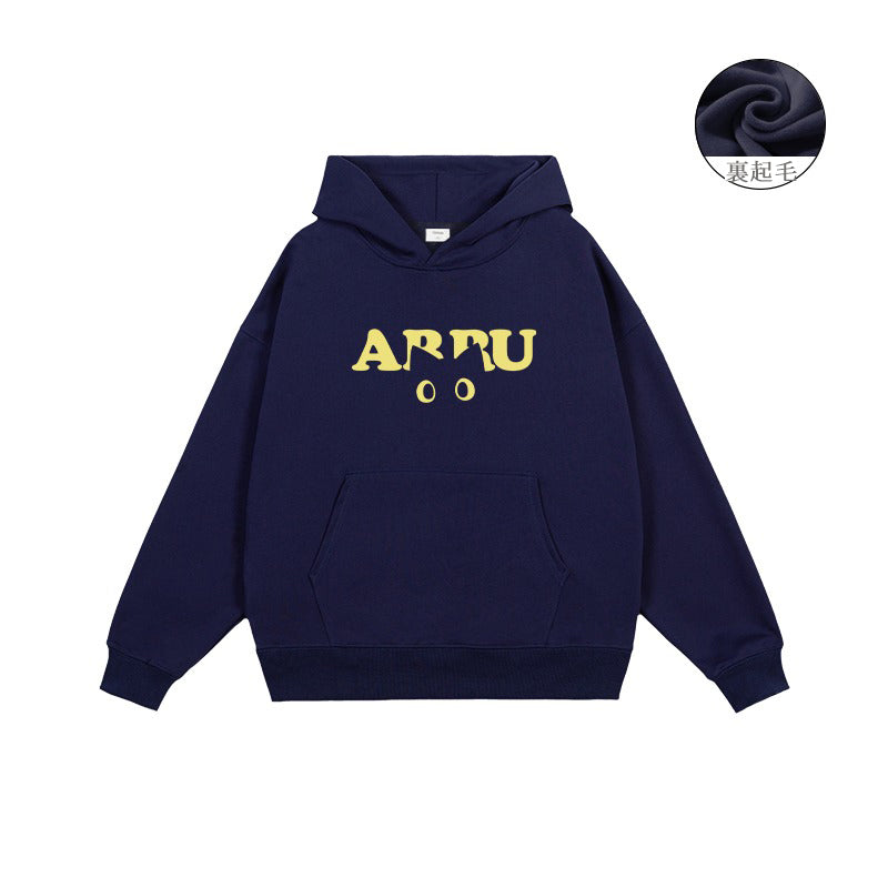 全7色【トップス】👀猫プリント キャットアイ パーカー 秋冬 ユニセックス ペア着用OK ストリート【FCシリーズ】