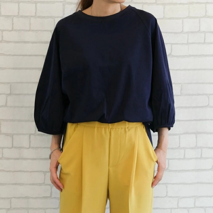 【トップス】夏 ラウンドネック パフスリーブ タンクトップ Ｔシャツ