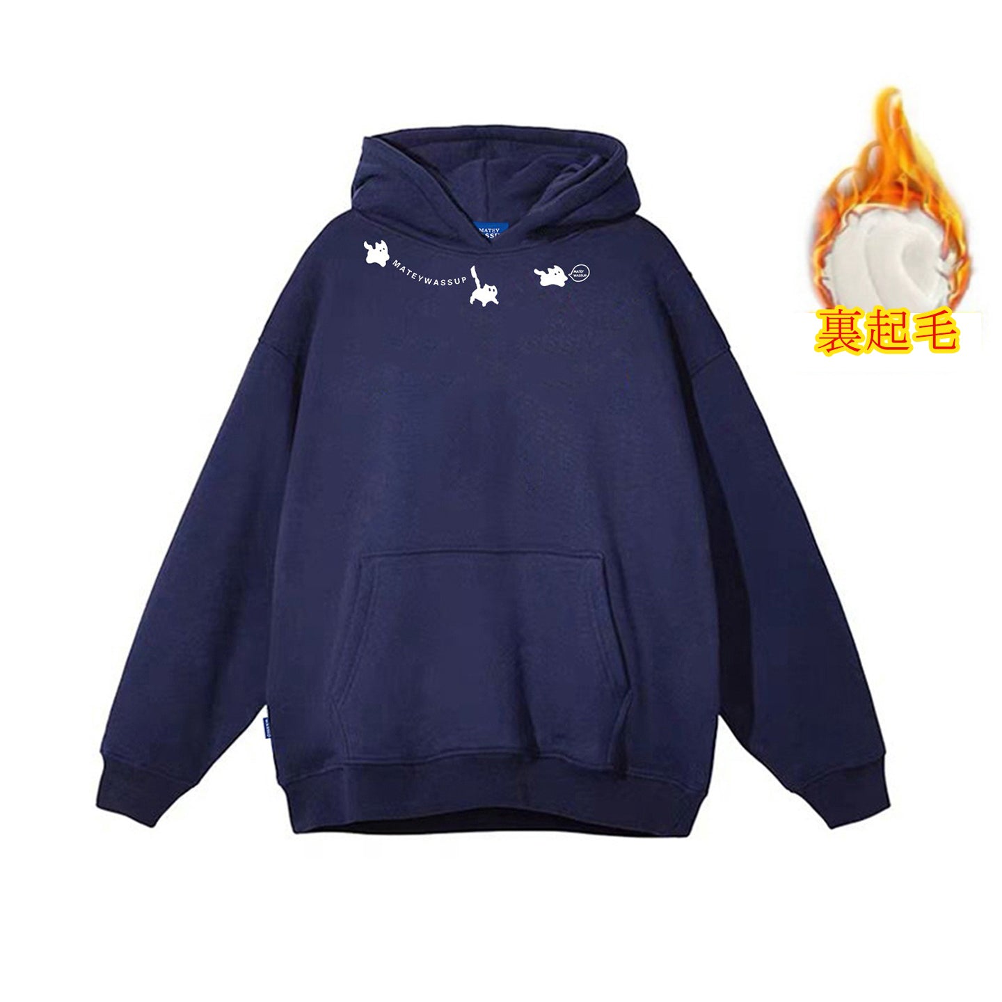 6カラー【トップス】😻猫プリント 子猫 フード付き スウェット ユニセックス 冬 裏起毛 パーカー【FCシリーズ】