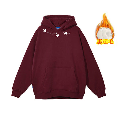 6カラー【トップス】😻猫プリント 子猫 フード付き スウェット ユニセックス 冬 裏起毛 パーカー【FCシリーズ】