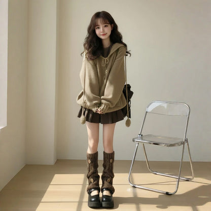 【セットアップ】春 秋 冬 ニット セーター + ミュウ系 ワンピース 2点セット 【JZシリーズ】