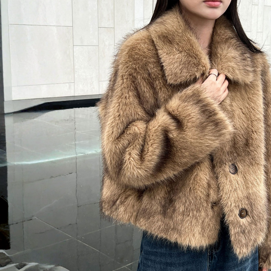 【アウター】春 秋 冬 フェイクファー フェイクミンク ショート丈 ジャケット 【JZシリーズ】