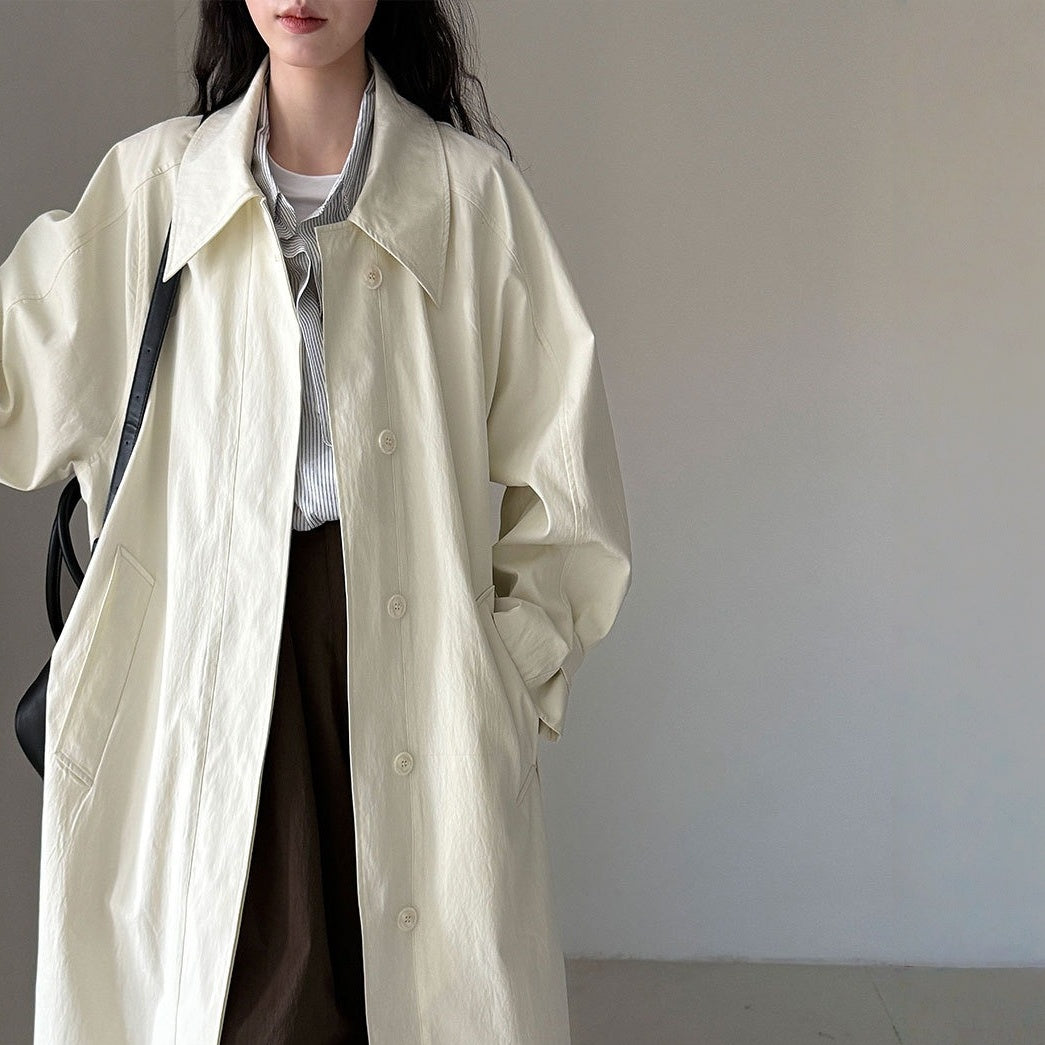 【アウター】春 秋 冬 ベルト付き スリム見え テーラードカラー トレンチコート 【JZシリーズ】