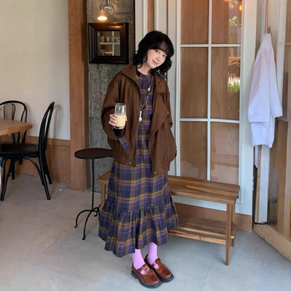 【ワンピース】フリル切替 春 秋 冬 袖口ワイドリボン ゆったりHラインワンピース 【JZシリーズ】