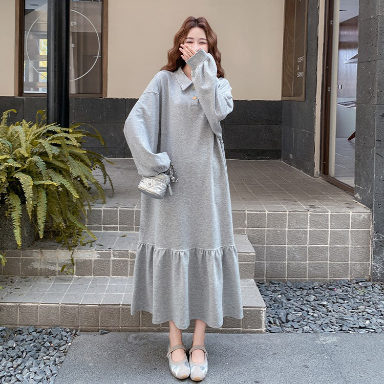 【ワンピース】韓国風 カジュアル スウェットワンピース レディース 長袖ワンピース 流行 爆款 着回し抜群 上品【JZシリーズ】