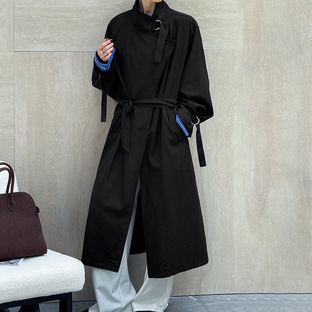 【アウター】春 秋 デザイン風 ゆる感のある ロング丈 トレンチコート 【JZシリーズ】