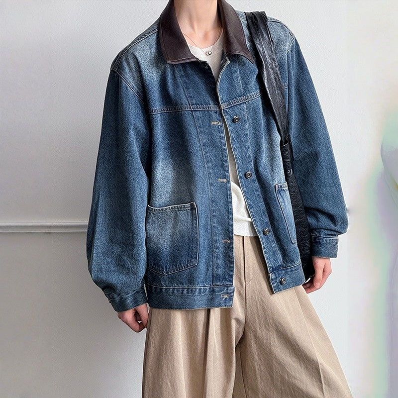 【アウター】春 秋 切り替え ラシャ生地 レトロ ジャケット 【JZシリーズ】