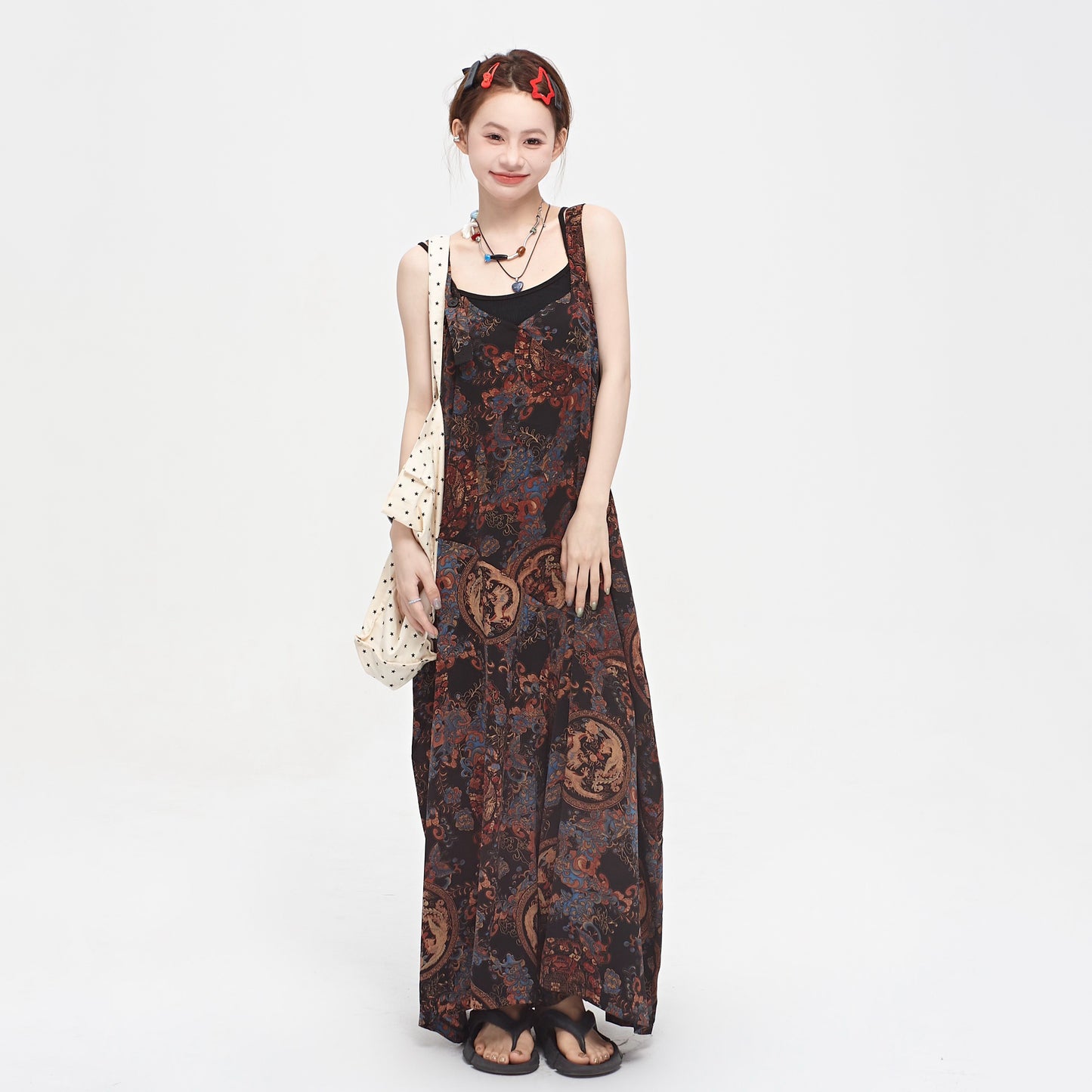 💖 大好評アイテム【ボトムス】ゆったりルーズ感 Vネックサロペット 夏新作 ガーリッシュ宮廷風 ワイドパンツオールインワン【SHシリーズ】