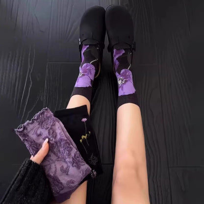 【グッズ】春夏コーデに映える上品パープルソックス 履きやすくて合わせやすい【SHシリーズ】