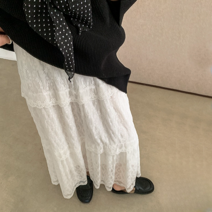 [下裝] 優雅蕾絲春夏長裙