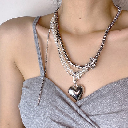 【🎁 B2G1｜先行スタート！】【グッズ】インスタ風 クール系 ネックレス レディース 二連ネックレス 重ね付け風 チョーカー アクセサリー