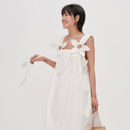 【ワンピース】【15～18日内発送】夏 リゾート風 バックオープン キャミワンピース  【JZシリーズ】