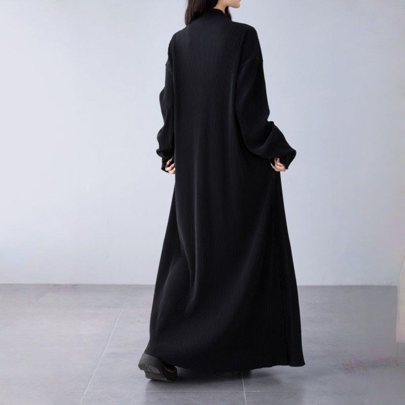 【ワンピース】春 秋 冬 ダーク ルーズ ドレープ感 長袖 ワンピース 【JZシリーズ】