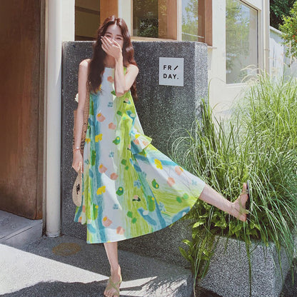 【ワンピース】フレンチ風 夏らしい 優しく甘めな雰囲気 花柄ノースリーブワンピース フェアリー感たっぷり【SHシリーズ】