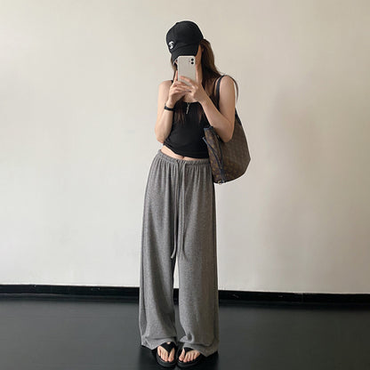 【ボトムス】ワイドパンツ レディース 細見え ハイウエスト 美脚 落ち感 ストレッチ ゆったり カジュアル 春夏【FCシリーズ】