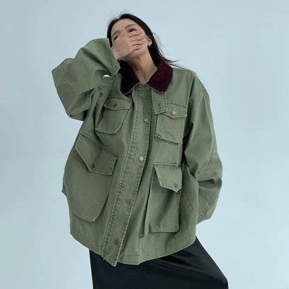 【アウター】春 秋 冬 バーンスタイル リラックス感 ワークウェア ジャケット 【FCシリーズ】