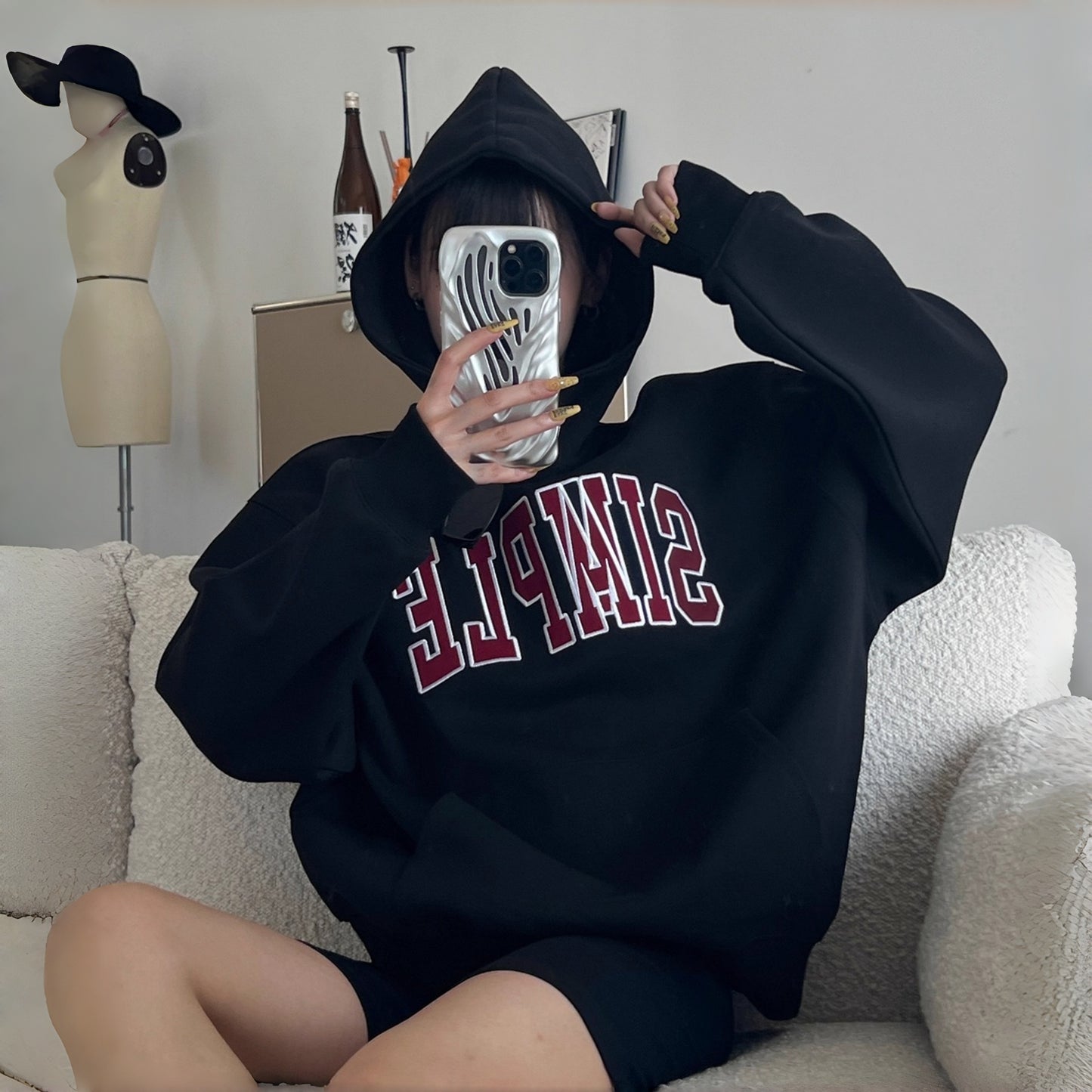 【トップス】ロゴ刺繍入り ゆるシルエット レトロパーカー レディースカジュアル【FCシリーズ】