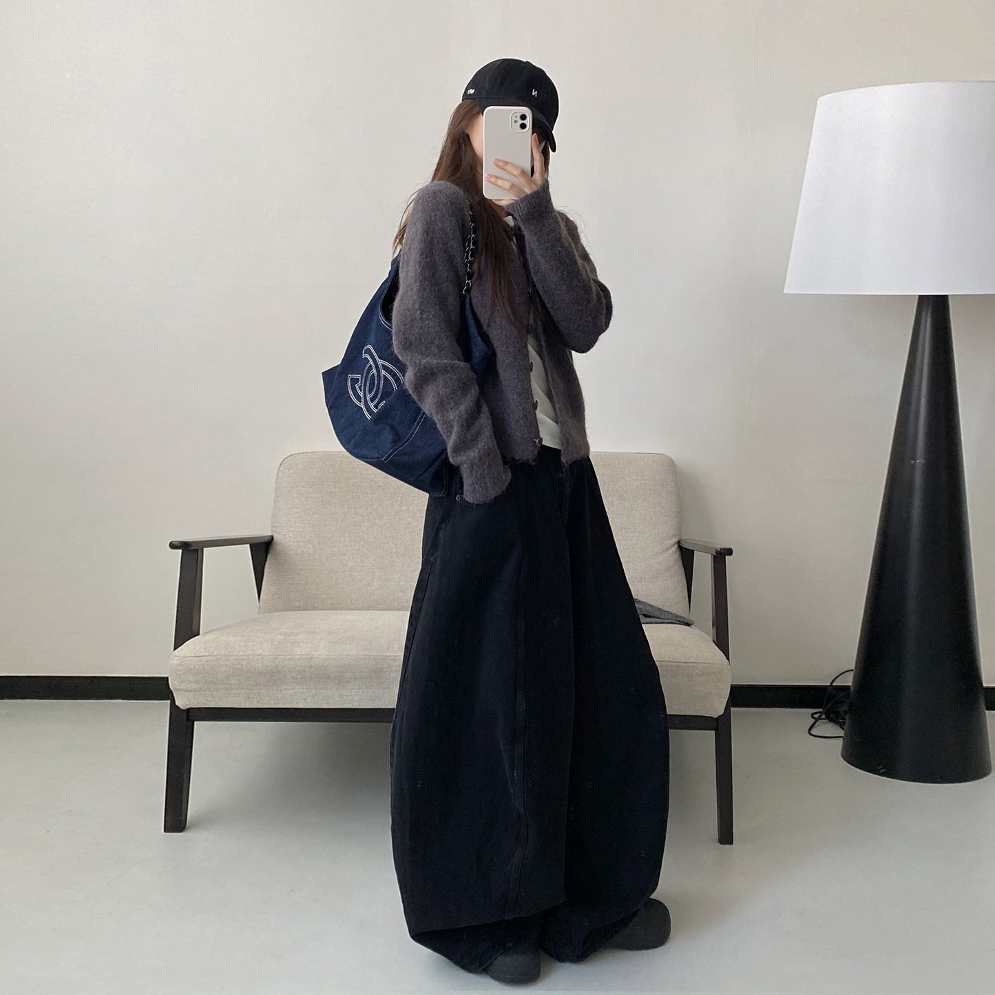 【ボトムス】秋冬 ハイウエスト ウォッシュ加工 おしゃれデニムパンツ【FCシリーズ】