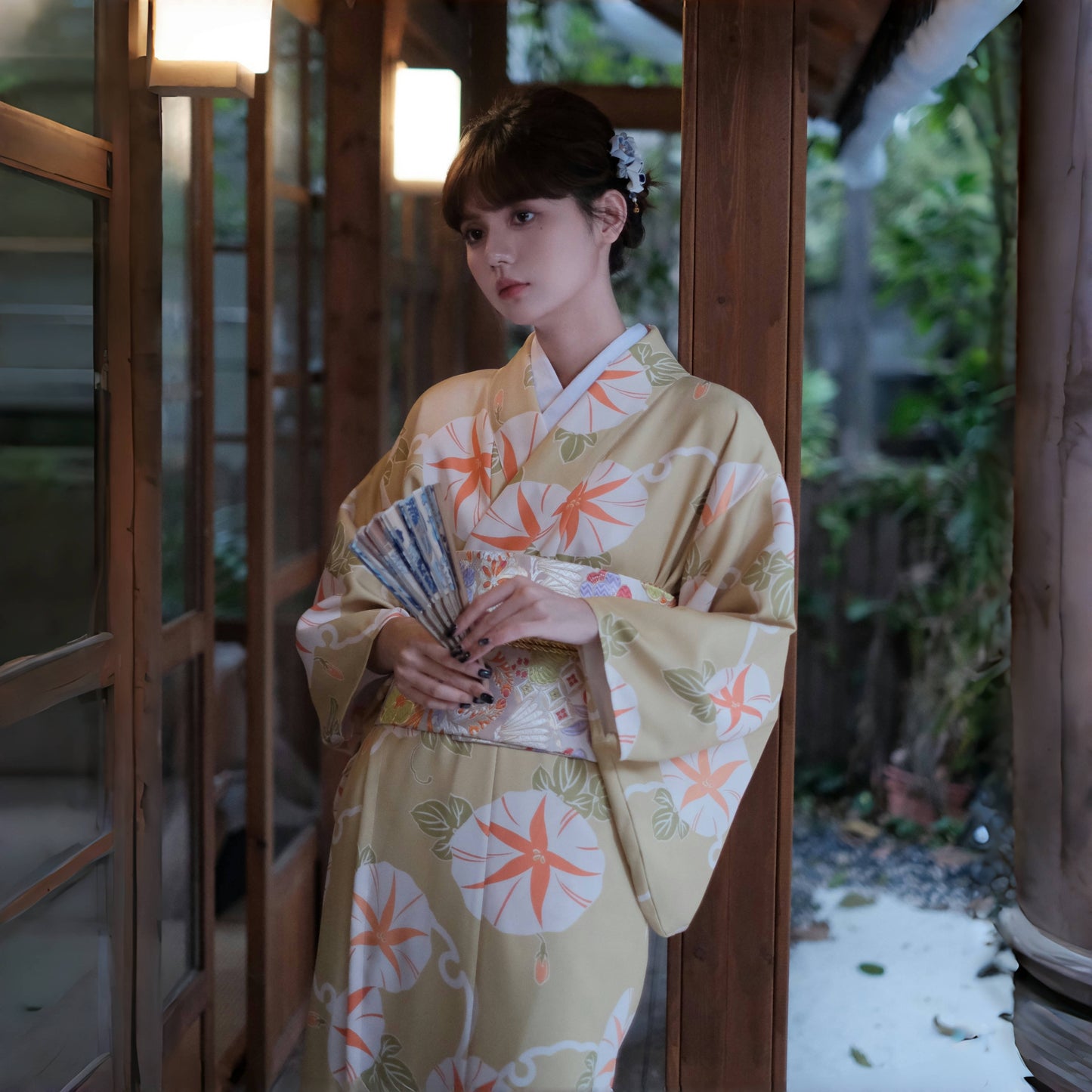 【ワンピース】夏限定 プリント 朝顔 浴衣 【SHシリーズ】