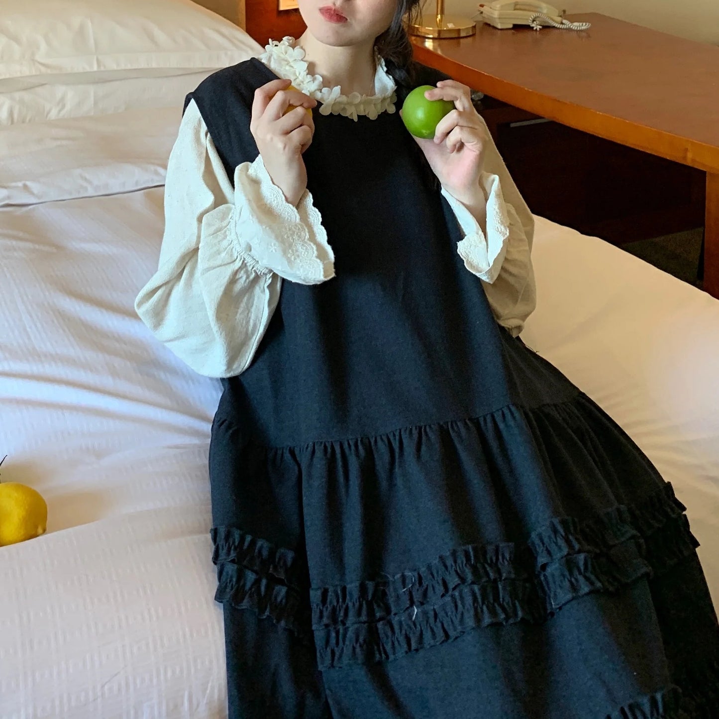 【ワンピース】春 秋 冬 厚手 ノースリーブ ルーズ キュート ワンピース 【JZシリーズ】