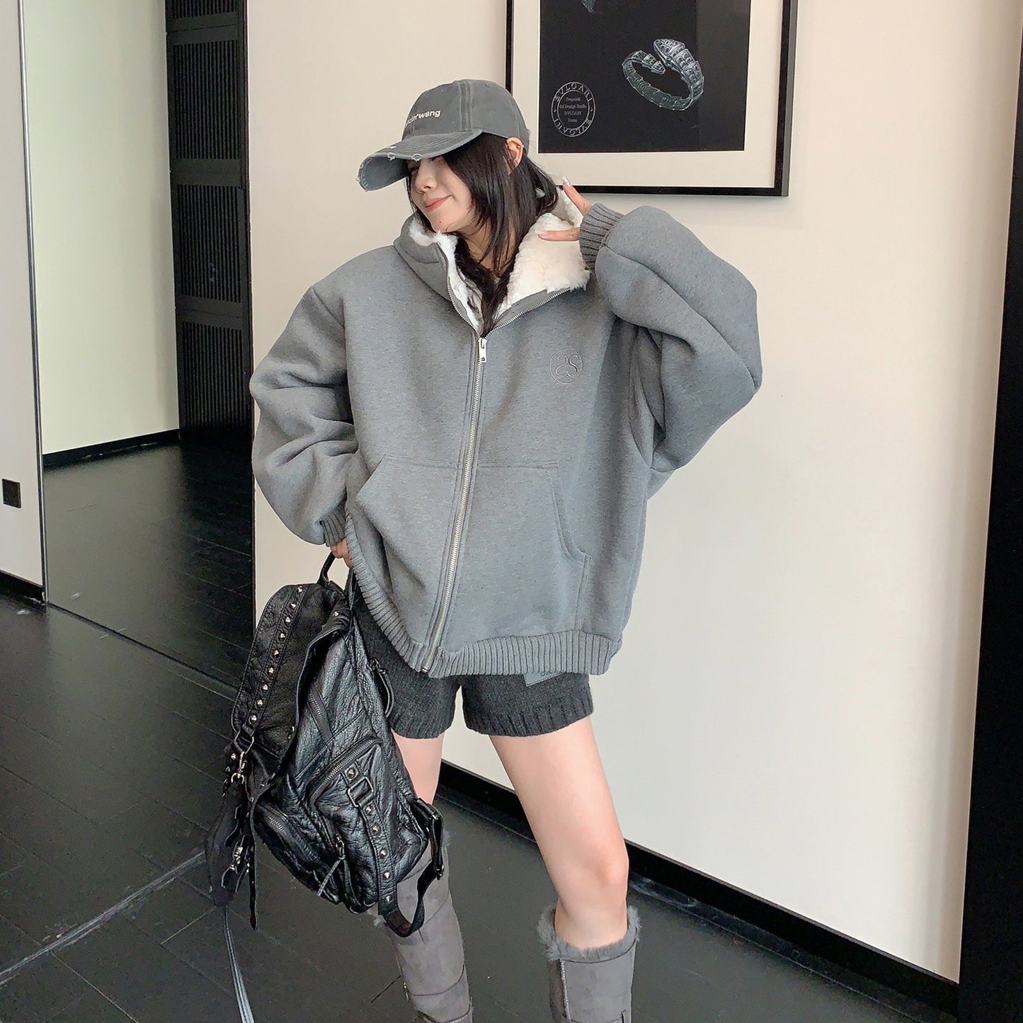 【アウター】🧸 重厚あったか裏ボア フード付き中綿ジャケット レディース 冬新作 綿入れコート【FCシリーズ】