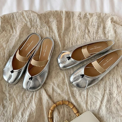 【シューズ】ラウンドトゥ 足袋風 フラット メリージェーンシューズ レディース 足袋シューズ パンプス