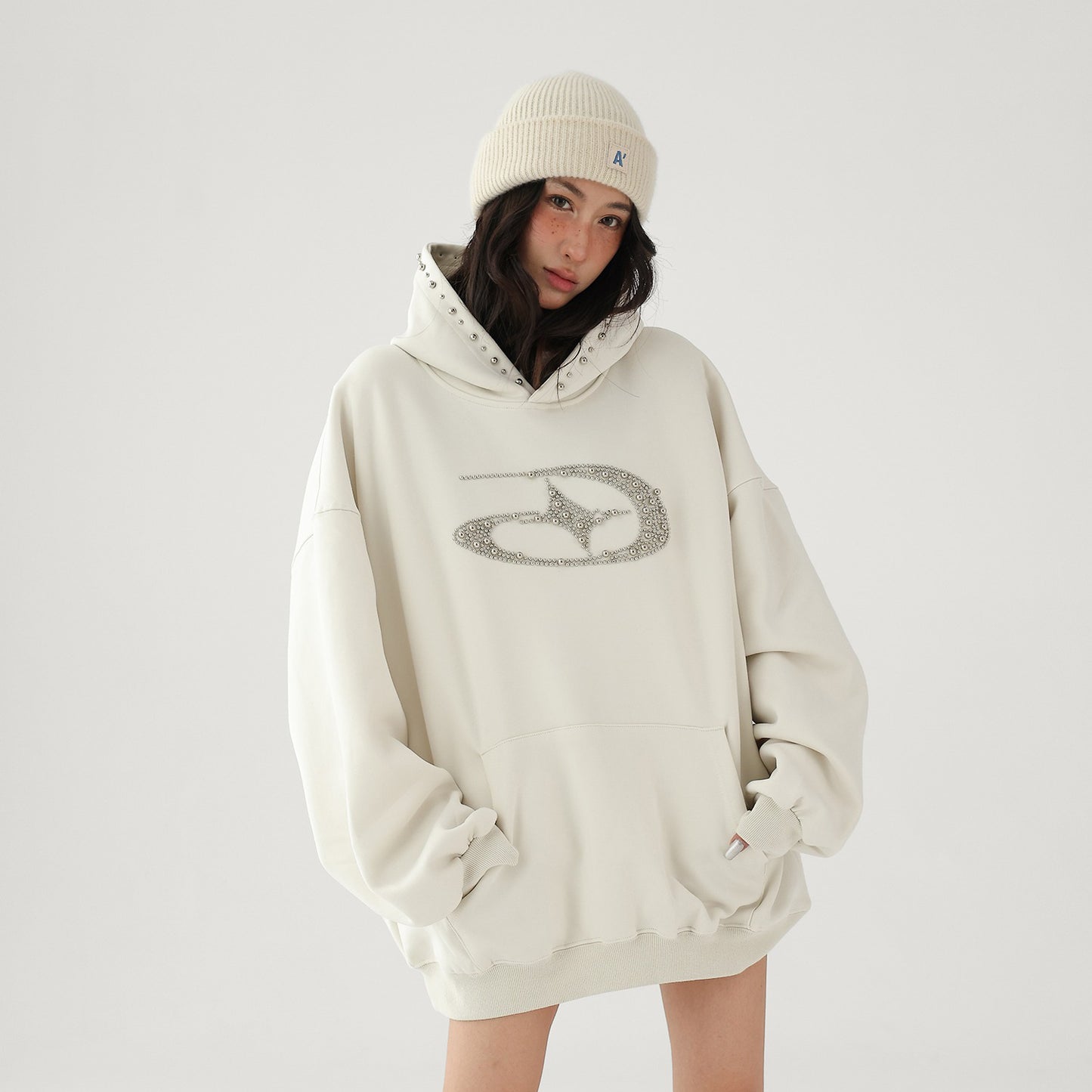 【トップス】✨上品に輝く ゆるめ×抜け感フーディー レディース パーカー【FCシリーズ】