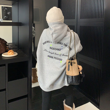 【トップス】裏起毛 プリント 春 秋 冬 フード付き パーカー 【FCシリーズ】