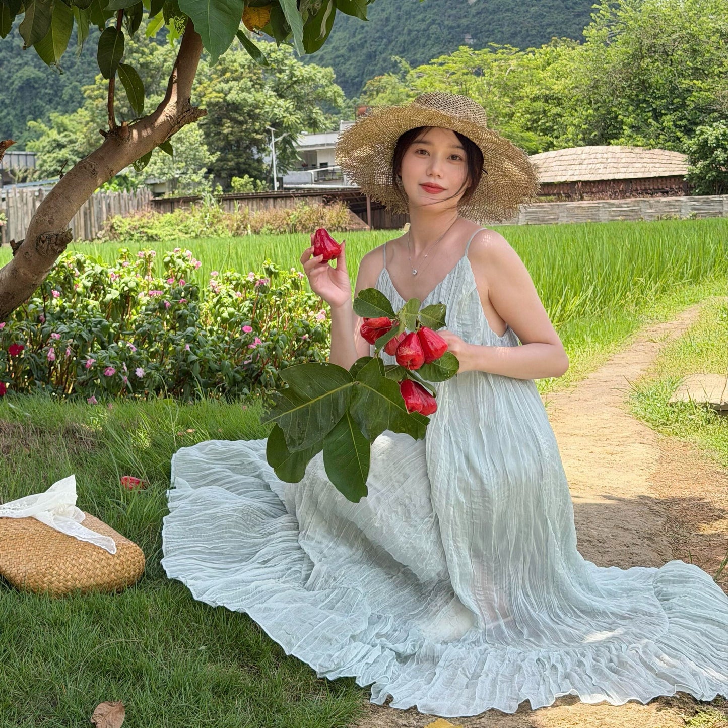 【ワンピース】リゾートロングワンピース レディース 大人可愛い Aライン ワイドシルエット 旅行コーデ 夏ドレス【SHシリーズ】