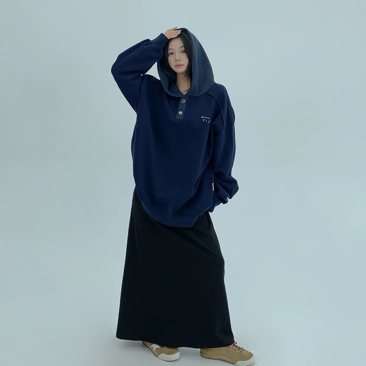 【トップス】ヘビーウェイト 春 秋 冬 厚手 切り替え フード付き パーカー 【FCシリーズ】