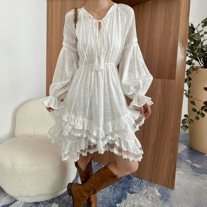 【ワンピース】春秋 存在感抜群 スウィート 若見え 高品質 長袖ワンピース【SNシリーズ】