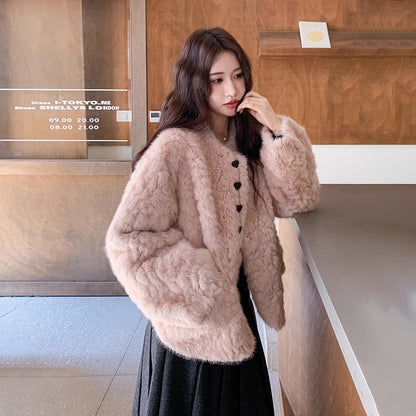 【アウター】大人可愛い 羊羔毛風フェイクムートンジャケット レディース 冬 ふんわり柔らか【JZシリーズ】