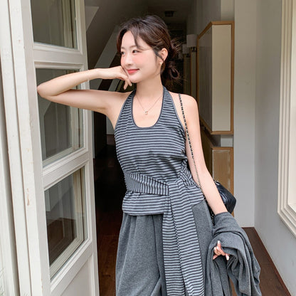 3点セット！【セットアップ】ゆるふわ風 ニットカーディガン + ベスト + ワイドパンツ 上下セット 早春 2026新作 カジュアル 3点セット【JZシリーズ】