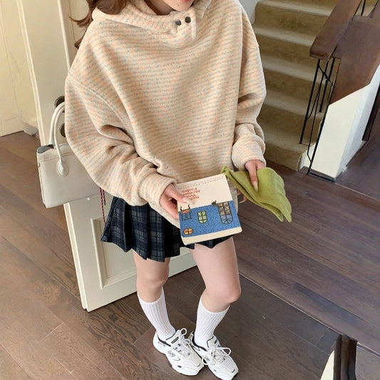 【トップス】インフルエンサー風の雰囲気 オーバーシルエット フード付き パーカー 【JZシリーズ】