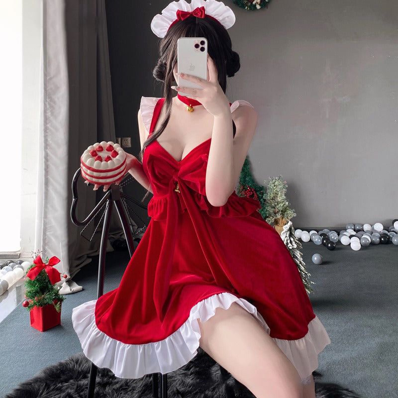 【クリスマス】新年コーデ可愛いプリンセスワンピースパーティー制服舞台クリスマス衣装