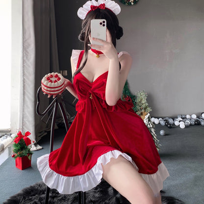 【クリスマス】新年コーデ可愛いプリンセスワンピースパーティー制服舞台クリスマス衣装