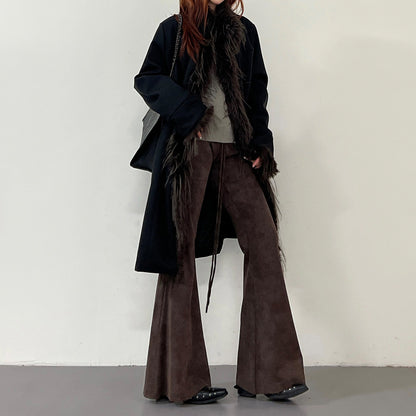 【アウター】新作 デザイン感 細見え ミディアム丈 綿入れコート  フリンジ パーカー中綿ジャケット【FCシリーズ】【15～20日内発送】