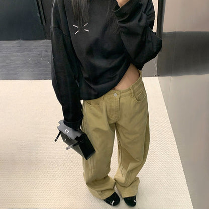 【ボトムス】アメリカンヴィンテージ ルーズシルエット ストレートパンツ レディース【FCシリーズ】