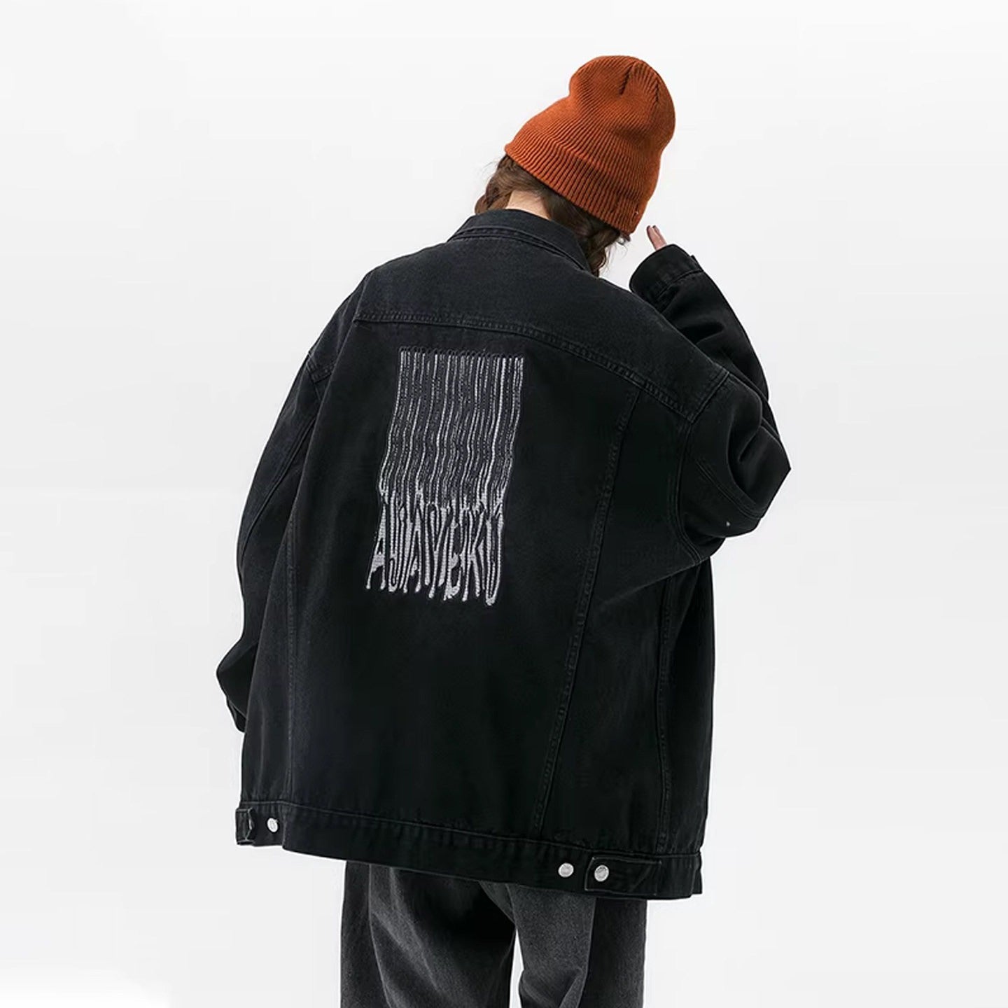 【アウター】アメリカンレトロ ワーク風 デニム 男女兼用 ジャケット レディース ゆったり 英字プリント カジュアル 2026春新作 【FCシリーズ】