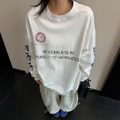 【トップス】ゆったり アメカジ ヴィンテージ加工  ロゴプリント Ｔシャツ 【FCシリーズ】